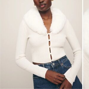 Reformation Riven Cashmere Cardigan XS
